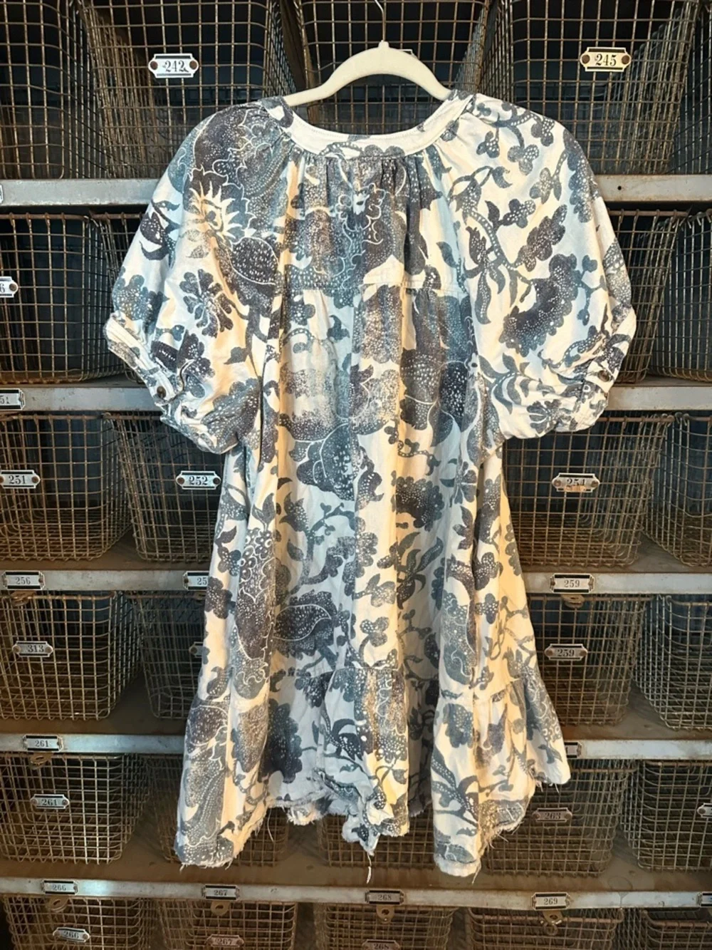 Anthropologie Pilcro Linen Blend Button-Front Mini Dress Size 1X 38483